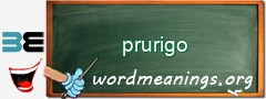 WordMeaning blackboard for prurigo